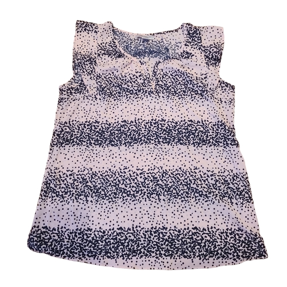 Motherhood Maternity Large Stripe Flutter Sleeve Blouse Pink Black